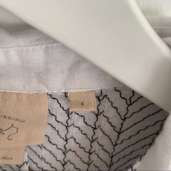 Anthropologie Vanessa Virginia Asha Embroidered Button Tunic Top Size 6 - Picture 7 of 9